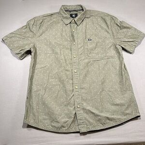 tentree Sage Green Short Sleeve Button Down Shirt